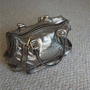 MILLY Zoey Metallic gold Satchel